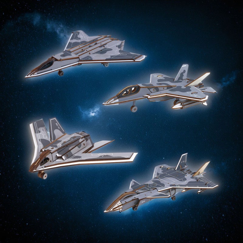 Airplane Wooden Puzzle Stereo Wooden Toy Bsci Handmade Diy Laser Crafts Factory Goods - Image 4